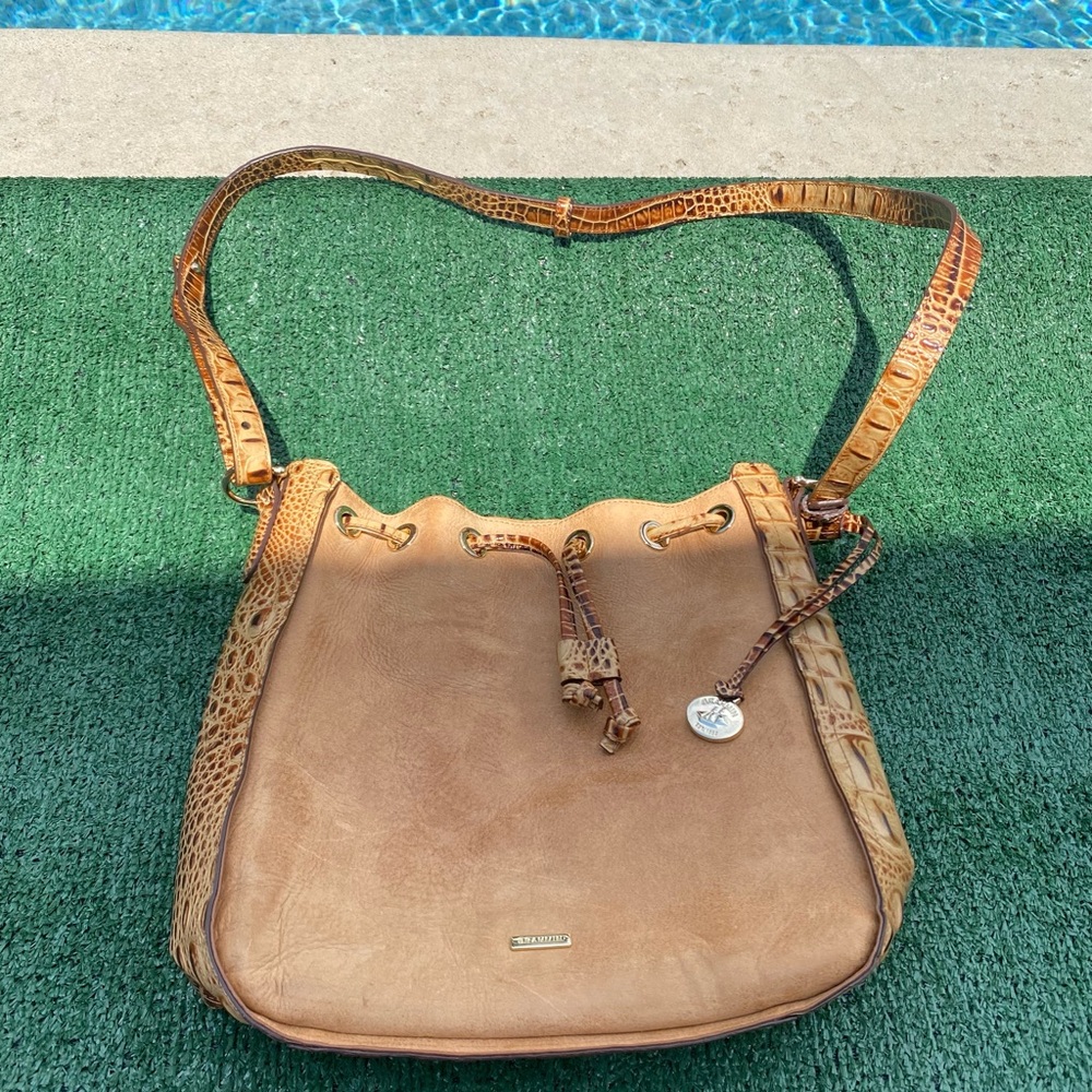 Brahim Tan Leather Shoulder Bag